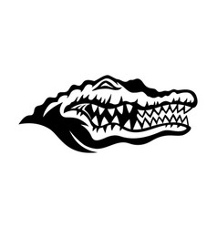 Black icon crocodile alligator Royalty Free Vector Image