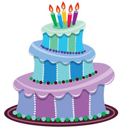 Birthday cake Royalty Free Vector Image - VectorStock