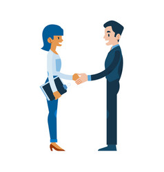 Handshake Blue Shaking Hands Royalty Free Vector Image