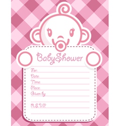 Baby Girl Shower Invitation Royalty Free Vector Image