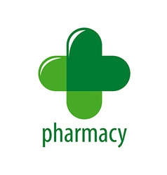 Logo green cross pharmacy Royalty Free Vector Image