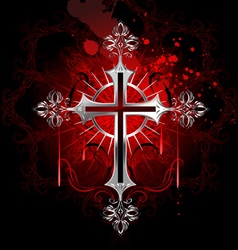 Cross painted with paint Royalty Free Vector Image