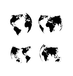 Globe silhouette Royalty Free Vector Image - VectorStock