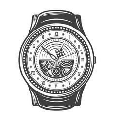 Vintage golden watch Royalty Free Vector Image