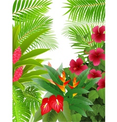 Tropical forest background Royalty Free Vector Image