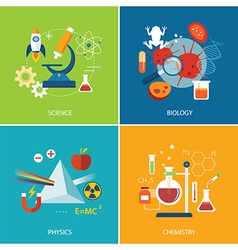 Chemistry and biology education concept Royalty Free Vector