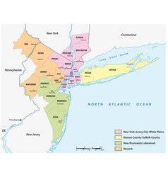 State map of new hampshire by counties Royalty Free Vector