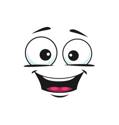 Emoticon in good mood isolated happy smiley emoji Vector Image