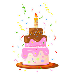 Birthday cake Royalty Free Vector Image - VectorStock