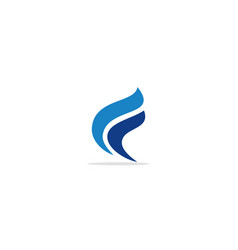 Wave abstract water logo Royalty Free Vector Image