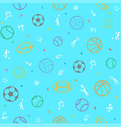 Sport theme seamless pattern background football Vector Image