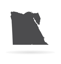 Map egypt isolated black Royalty Free Vector Image