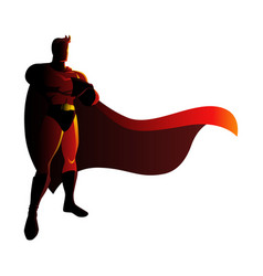 Superhero in gallant pose Royalty Free Vector Image