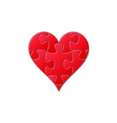 Heart puzzle Royalty Free Vector Image - VectorStock