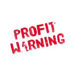 Profit Warning Rubber Stamp Royalty Free Vector Image