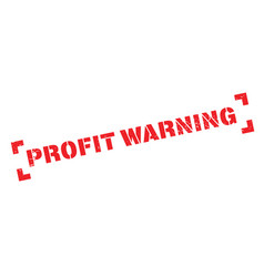 Profit warning rubber stamp Royalty Free Vector Image