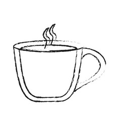 Blurred Silhouette Image Cartoon Cup Of Coffee Vector Blurred Silhouette Image Cartoon Cup Of Coffee Vector