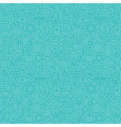 Hanukkah blue background with string of lights Vector Image