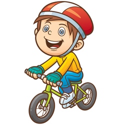 Boy on a bicycle Royalty Free Vector Image - VectorStock