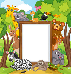 Banner design with wild animals Royalty Free Vector Image