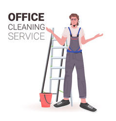 Happy Window Cleaner Royalty Free Vector Image