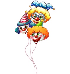 Three Clown Balloons Royalty Free Vector Image