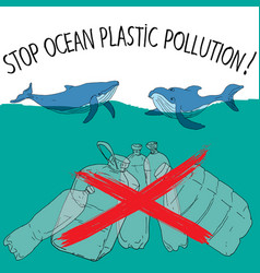 Beat plastic pollution world environment day Vector Image