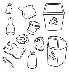 Set of recycle item Royalty Free Vector Image - VectorStock