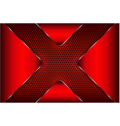 Red metal technology background Royalty Free Vector Image