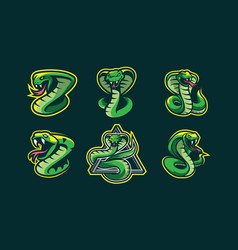 Snake mascot logo design Royalty Free Vector Image