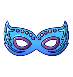 Kid carnival mask icon cartoon style Royalty Free Vector