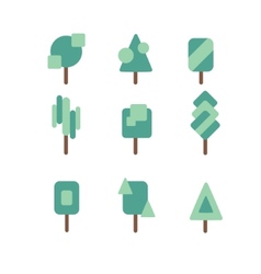 Tree icon set Royalty Free Vector Image - VectorStock