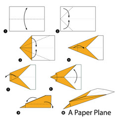 Step by instructions how to make origami Vector Image