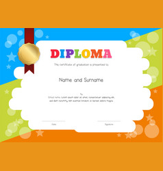 certificate of completion kids vector images 87