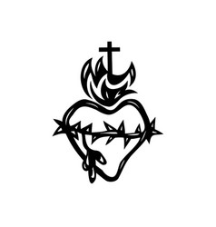 Sacred heart of jesus Royalty Free Vector Image