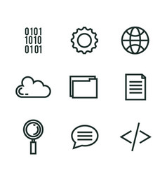 Programming languages set icons Royalty Free Vector Image