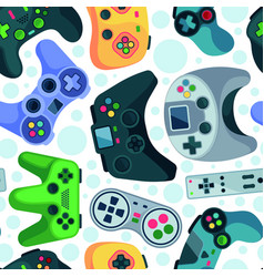 Vintage monochrome video game seamless pattern Vector Image