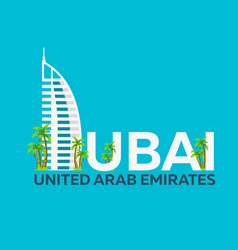 Dubai logo uae united arab emirates Royalty Free Vector