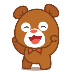 Angry bear character art Royalty Free Vector Image