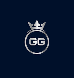 Initial letter gg logo template design Royalty Free Vector