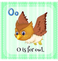 Owl for o letter cartoon alphabet for children Vector Image