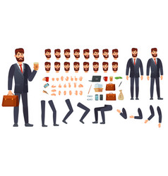 Cartoon Male Character Kit Man Animation Body Vector Image Cartoon Male Character Kit Man Animation Body Vector Image