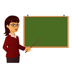 Teacher teaching college student Royalty Free Vector Image