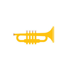 Trumpet yellow graphic design template Royalty Free Vector