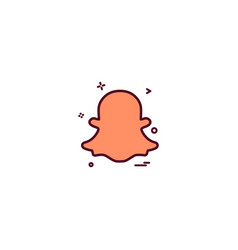 Snapchat icon design Royalty Free Vector Image