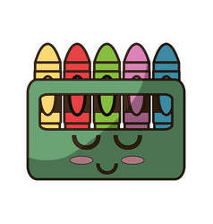 Cute crayons cartoon Royalty Free Vector Image