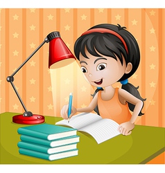 Girl Homework Cartoon Vector Images Over 2 300