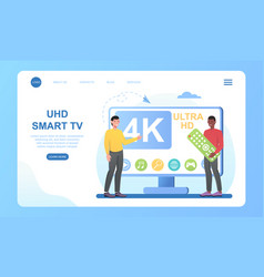 Uhd smart tv concept Royalty Free Vector Image