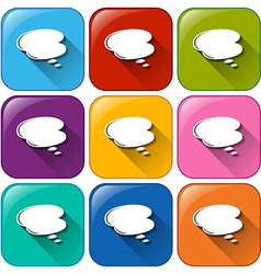 Buttons with empty callout templates Royalty Free Vector