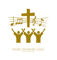 Believers in jesus sing a song Royalty Free Vector Image